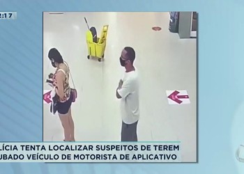 Policia tenta localizar suspeitos de roubarem carro de motorista de aplicativo