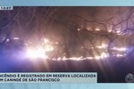 Incêndio é registrado em reserva localizada em Canindé de São Francisco