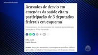 Operação Ágio Final: Deputado de Sergipe é acusado de desvio em emendas da saúde