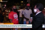 Integrantes da ocupação mangueiras realizam manifestação na avenida Augusto Franco
