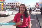Carro de táxi capota na região central de Aracaju nesta terça-feira (5)