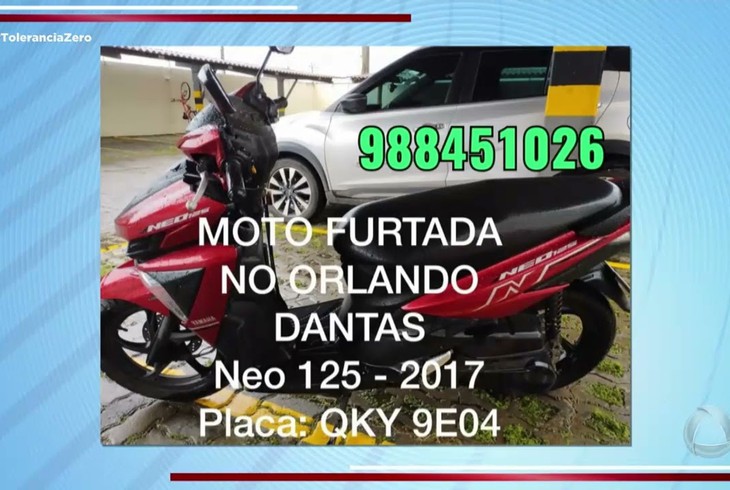 Moto é roubada no conjunto Orlando Dantas em Aracaju - Tolerância Zero