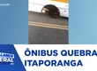 Ônibus do transporte escolar de Itaporanga quebra na rodovia Humberto Mandarino