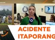 Motorista fica ferido após caminhão tombar e atingir residência em Itaporanga d’Ajuda