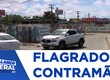 Motoristas são flagrados na contramão na subida da ponte de Aracaju para a Barra dos Coqueiros