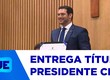 Novo presidente da CBF, Samir Xaud, recebe título de cidadão aracajuano