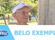 Aos 68 anos seu Hermínio esbanja disposição nas corridas de rua