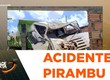 Caminhão colide com muro de unidade de saúde