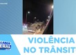 Violência no trânsito: carro capota após colisão na ponte Aracaju-Barra