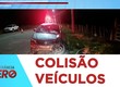 Colisão frontal entre carro e caminhonete deixa motorista ferido na SE-100