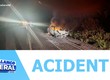 Carro pega fogo após atropelar vaca em Rodovia Estadual no Município de Salgado