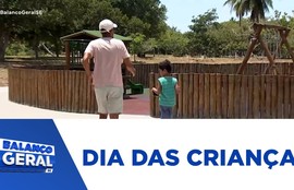 Muitas famílias curtiram o dia das crianças no parque Governador Augusto Franco - BGT
