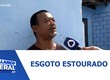 Esgoto estourado causa transtornos aos moradores do Bairro Jardim em Nossa Senhora do Socorro