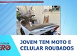Jovem tem moto e celular roubados durante assalto na Aruana