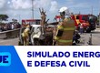 Hoje, órgãos de segurança realizaram um simulado de um acidente que atinge a rede elétrica