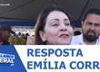 Resposta da prefeita Emília Corrêa, sobre comentário a respeito da esposa de Ricardo marques