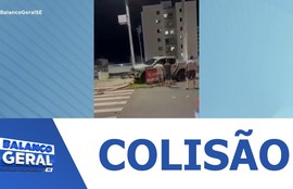 Motorista colide em poste na Avenida Etelvino Dantas em Aracaju e em seguida foge do local