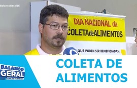 Dia nacional da coleta de alimentos: Voluntários estão em 2 pontos de arrecadação