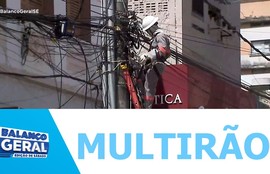 Energisa realiza mutirão para retirar fios irregulares no centro da capital