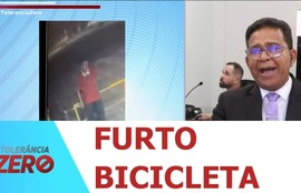 Câmera de segurança flagra homem furtando bicicleta no Bairro Augusto Franco