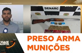Polícia apreende arma de fogo e quase 300 munições em residência investigada em São Cristóvão