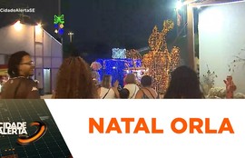 Sergipanos e turistas se divertem na 'Vila do Natal iluminado' na orla da Atalaia