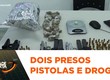 Polícia Militar prende dois homens com armas, munições e drogas no bairro José Conrado de Araújo