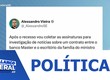 Senador Alessandro Vieira anuncia que pretende articular mais uma investigação