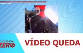 Vídeo da internet: Bombeiro filma a própria queda