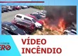 Vídeo da internet registra carros pegando fogo