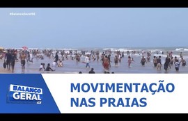 A movimentação nas praias no primeiro dia de 2026