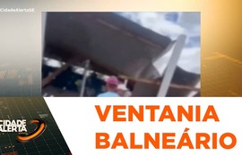 Ventania derruba cobertura de balneário e deixa cinco feridos em Campo do Brito