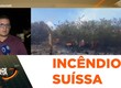 Incêndio em vegetação atinge terreno baldio no bairro Suíssa, em Aracaju