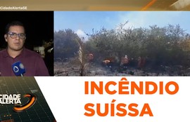 Incêndio em vegetação atinge terreno baldio no bairro Suíssa, em Aracaju