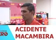 Motociclista fica ferido após colisão com viatura do Corpo de Bombeiros em Macambira