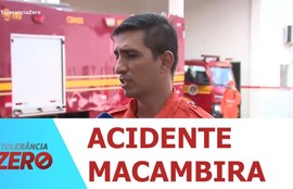 Motociclista fica ferido após colisão com viatura do Corpo de Bombeiros em Macambira
