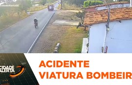 Motociclista fica ferido após colisão com viatura do corpo de bombeiros em Macambira