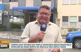 Corpos das vítimas do triplo homicídio registrado pelo familiar são sepultados