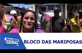 Animação no bloco das mariposas  na capital