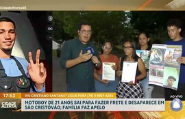 Família faz apelo para encontrar motoboy de 21 anos que saiu para fazer frete e desapareceu