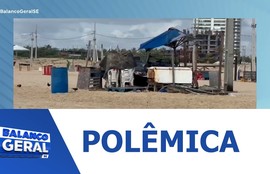 Comerciantes da Praia da Cinelândia protestam contra ordem de saída do local