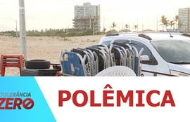 Comerciantes da Praia da Cinelândia protestam contra ordem de saída do local