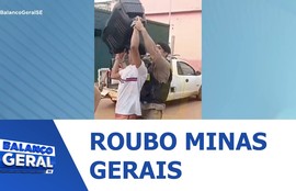 Flagrante da PM do estado de Minais Gerais evitando o saque durante estado de calamidade