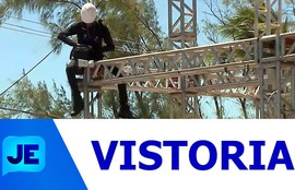 A Defesa Civil vistoriou a estrutura do palco dos shows do aniversário da cidade