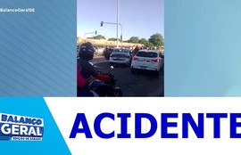 Caminhão provoca engavetamento com cerca de 10 veículos e deixa 3 pessoas feridas