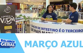 No fim de semana teve ação do março azul no Shopping Riomar