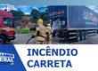 Bombeiros controlam princípio de incêndio em carreta carregada na BR-101