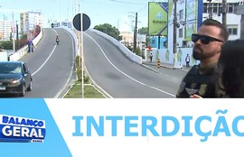 Interdição parcial acontece no viaduto da avenida Francisco Porto