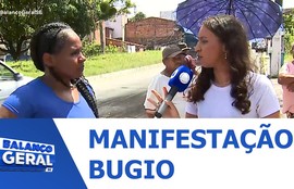 Manifestação na Avenida Matadouro no Bairro Bugio em Aracaju