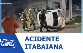 Homem ficou ferido após um capotamento ontem em Itabaiana